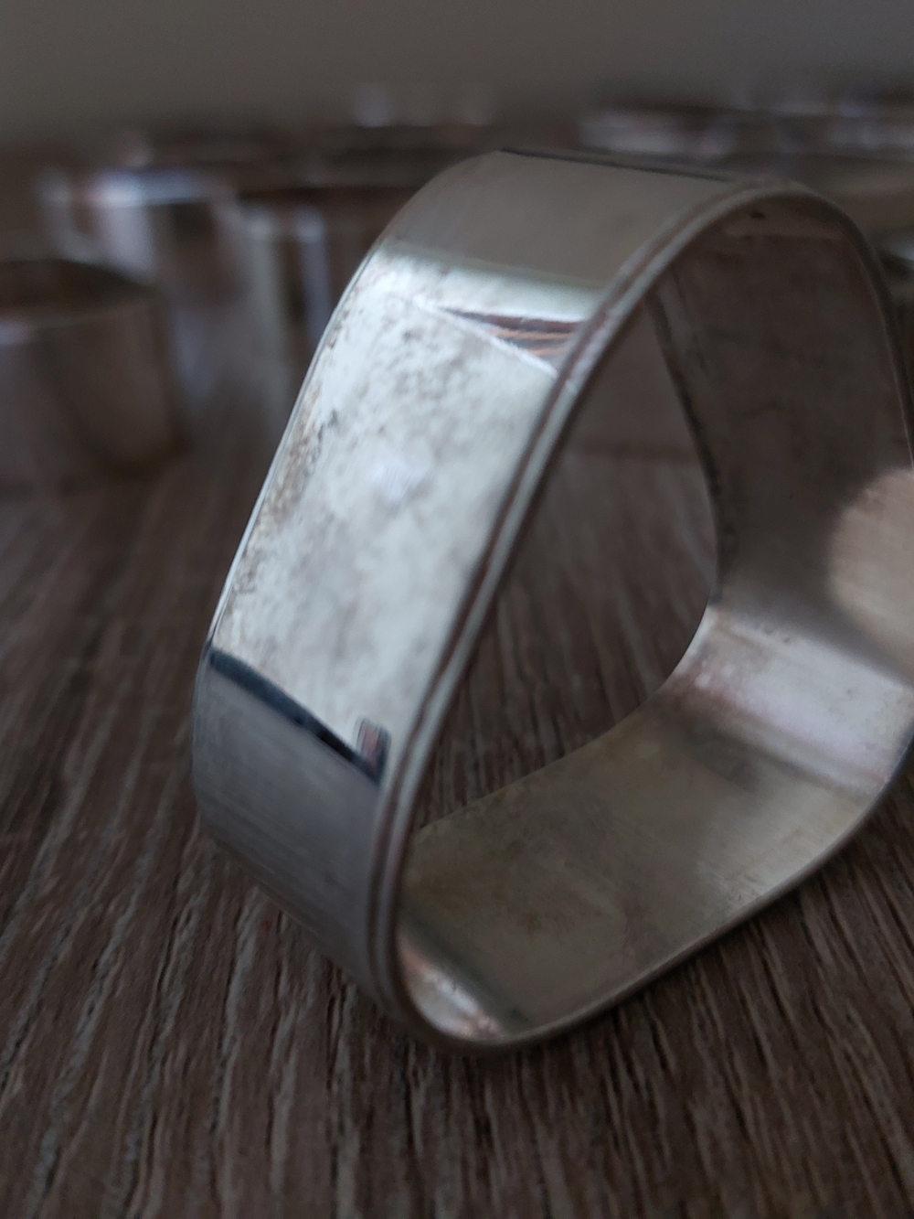 Eaton's Silver Plated Metal Napkin Ring - Set Of 8